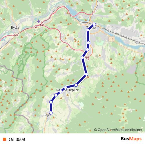 Os 3509 rail Line Map
