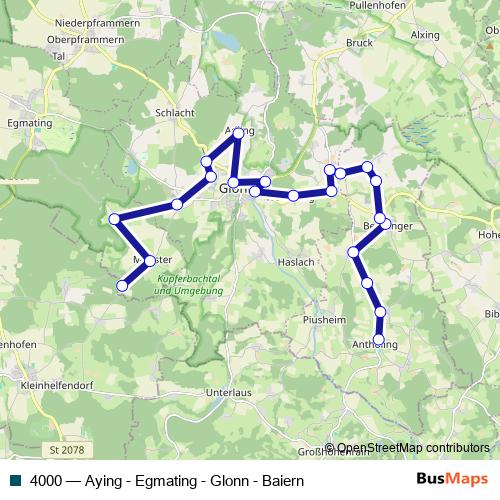 4000 bus Line Map