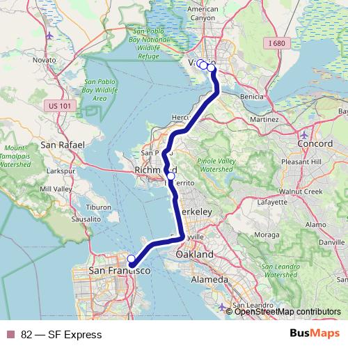 82 bus Line Map