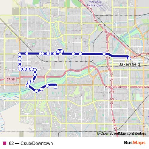82 bus Line Map