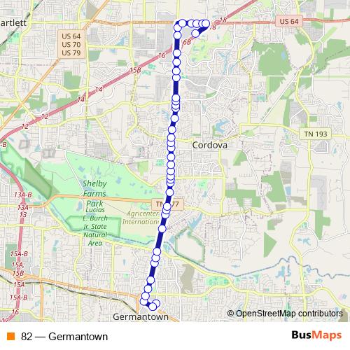 82 bus Line Map