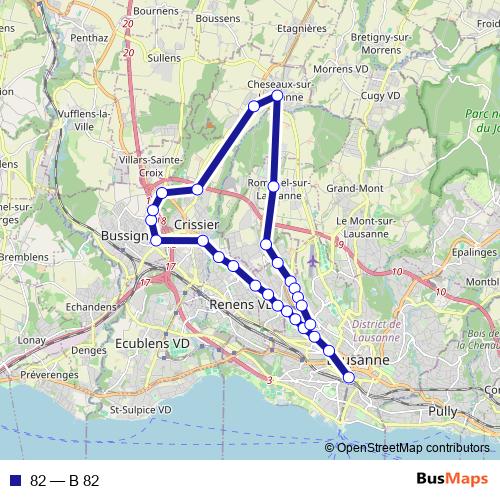 82 bus Line Map