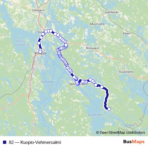 82 bus Line Map
