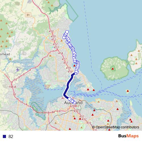 82 bus Line Map