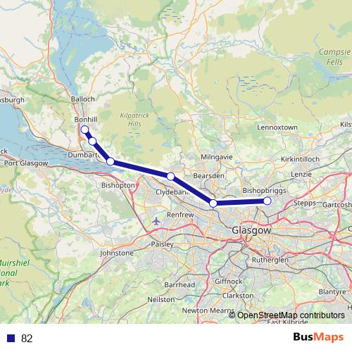 82 bus Line Map