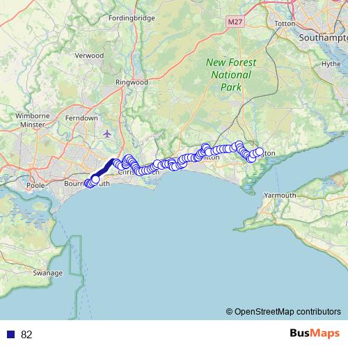 82 bus Line Map