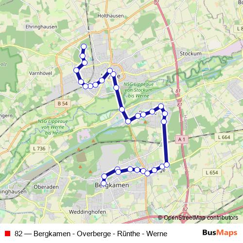 82 bus Line Map