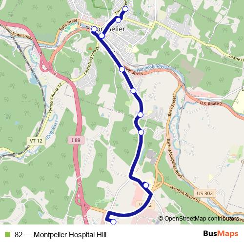 82 bus Line Map