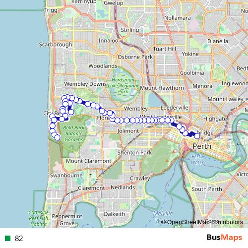 82 bus Line Map
