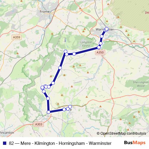 82 bus Line Map