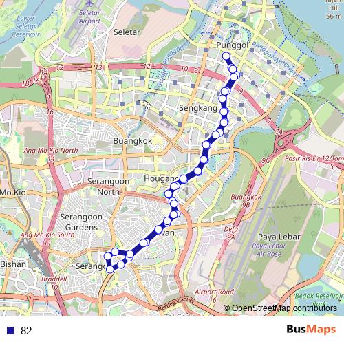 82 bus Line Map