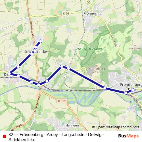 82 bus Line Map