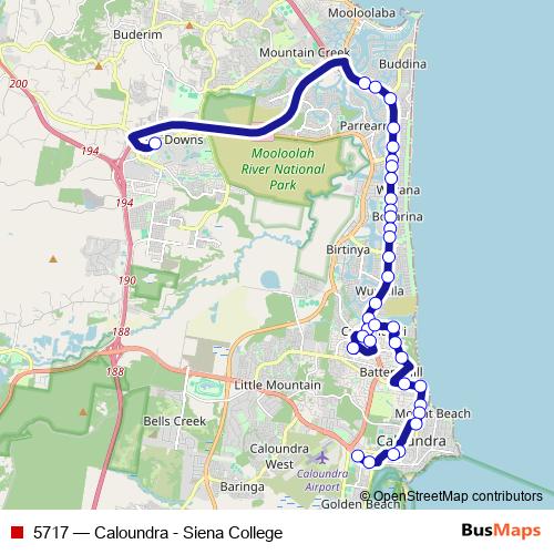 5717 bus Line Map