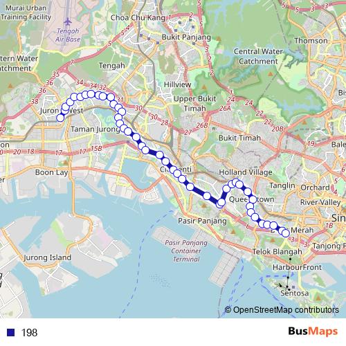 198 bus Line Map