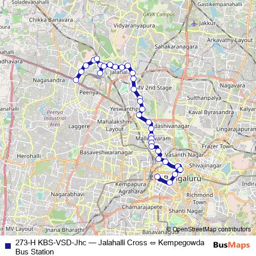 273-H KBS-VSD-Jhc bus Line Map