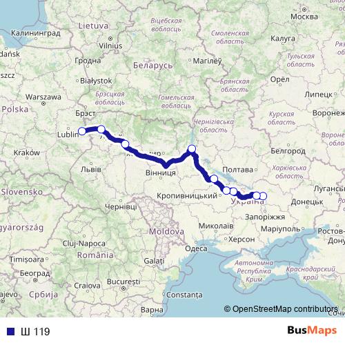 Ш 119 rail Line Map