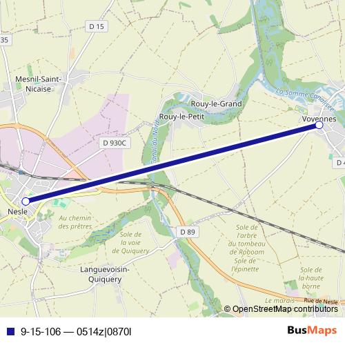 9-15-106 bus Line Map