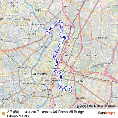 2-7 (50) bus Line Map