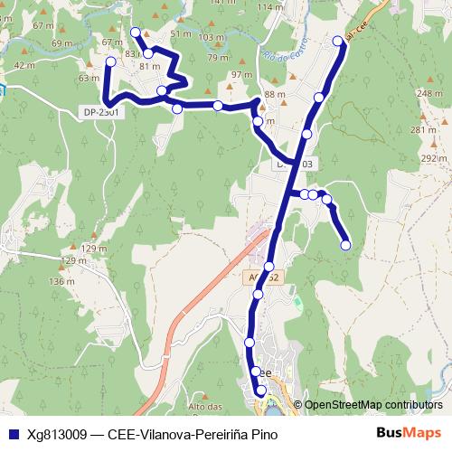 Xg813009 bus Line Map