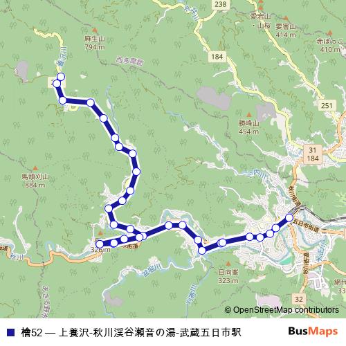 檜52 bus Line Map