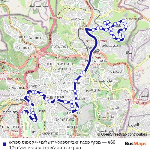 66א bus Line Map