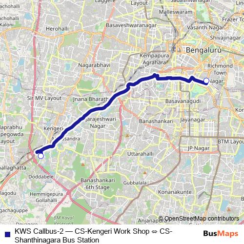 KWS Callbus-2 bus Line Map