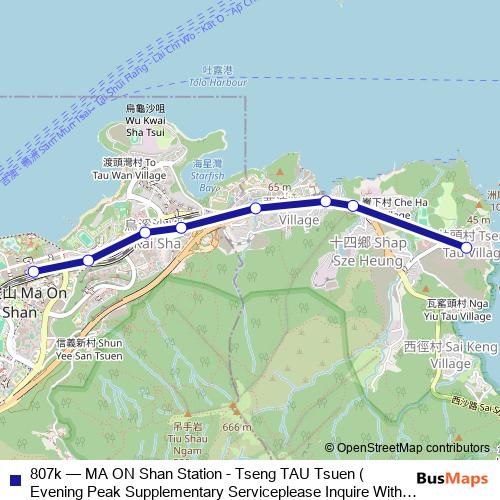 807k bus Line Map