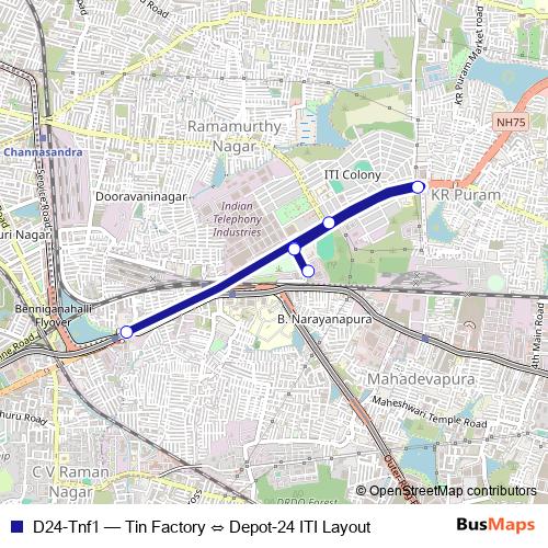 D24-Tnf1 bus Line Map