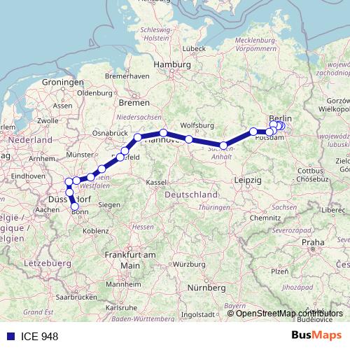 ICE 948 rail Line Map