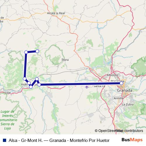 Alsa - Gr-Mont H. bus Line Map