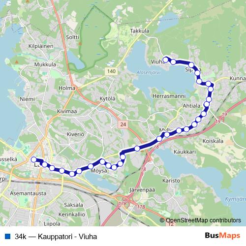 34k bus Line Map