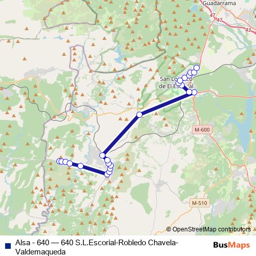 Alsa - 640 bus Line Map