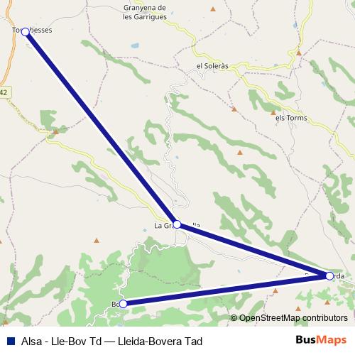 Alsa - Lle-Bov Td bus Line Map