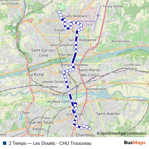 2 Tempo bus Line Map