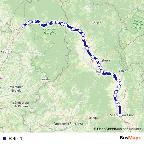 R 4511 rail Line Map
