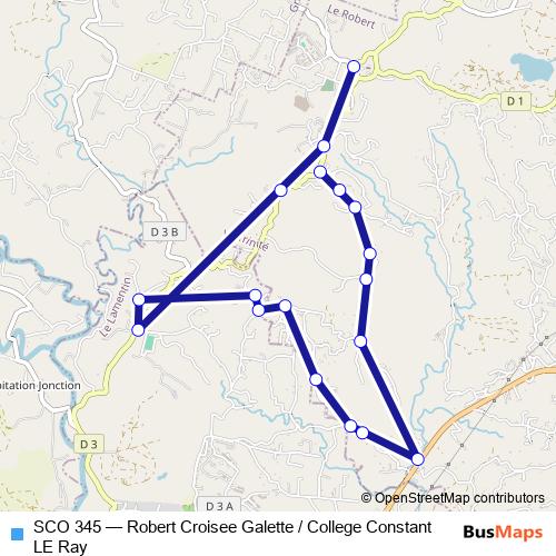 SCO 345 bus Line Map