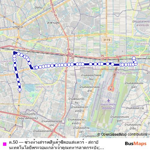 ต.50 bus Line Map