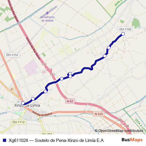 Xg611028 bus Line Map