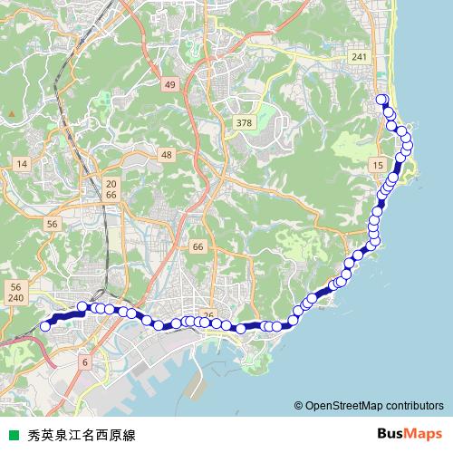 Shuei Izumi Ena Nishihara Line bus Line Map