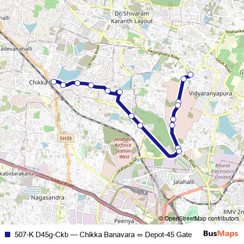 507-K D45g-Ckb bus Line Map
