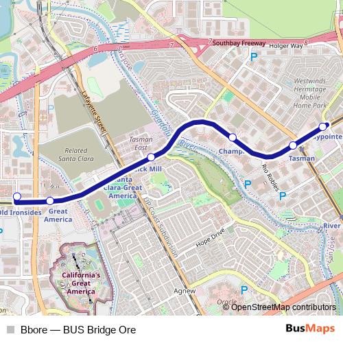 Bbore bus Line Map