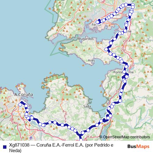 Xg871038 bus Line Map