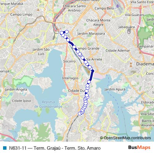 N631-11 bus Line Map