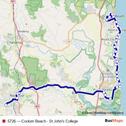 5726 bus Line Map