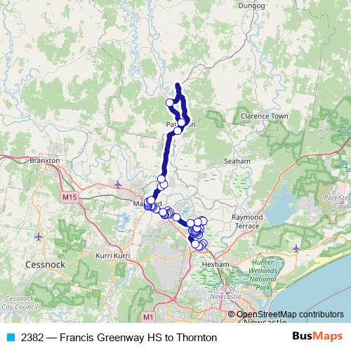 2382 bus Line Map