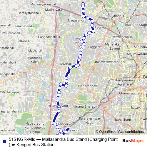 515 KGR-Mls bus Line Map
