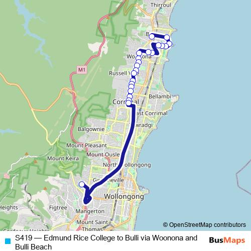 S419 bus Line Map