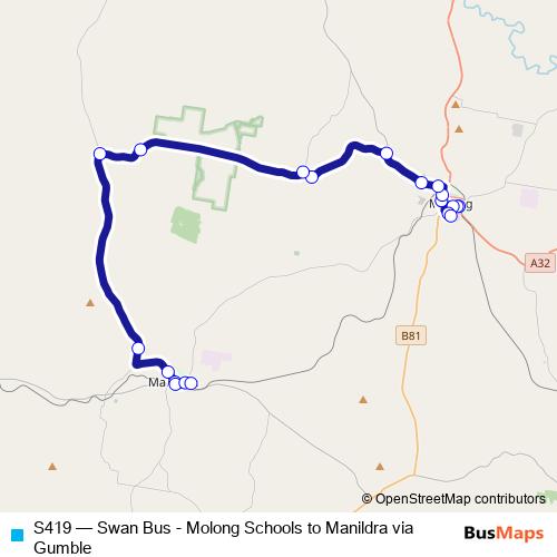 S419 bus Line Map