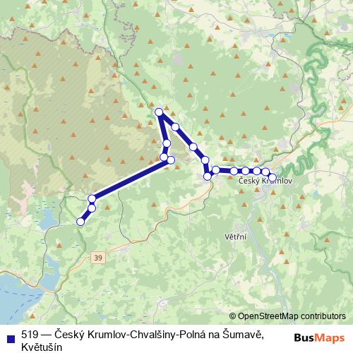 519 bus Line Map