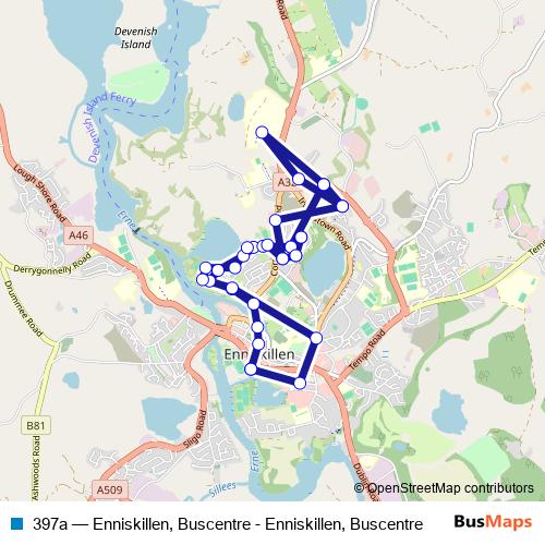 397a bus Line Map